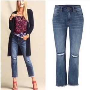 Cabi High Rise Crop Straight Blue Denim Jeans 4